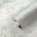As Creation|Papier Peint petites fleurs tons pastel, turquoise|Romantique