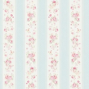 As Creation|Tapete romantische kleine Blumen grau, blau|Romantisch