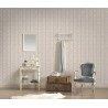 As Creation|Wallpaper stripes and small romantic pink flowers|Romantic
