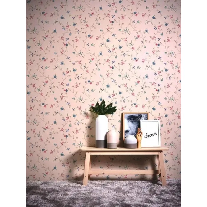 As Creation|Wallpaper flowers romantic style pastel tones|Romantic