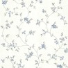 As Creation|Papel pintado flores pequeñas romántico blanco, azul|Romántico