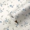 As Creation|Papel pintado flores pequeñas romántico blanco, azul|Romántico