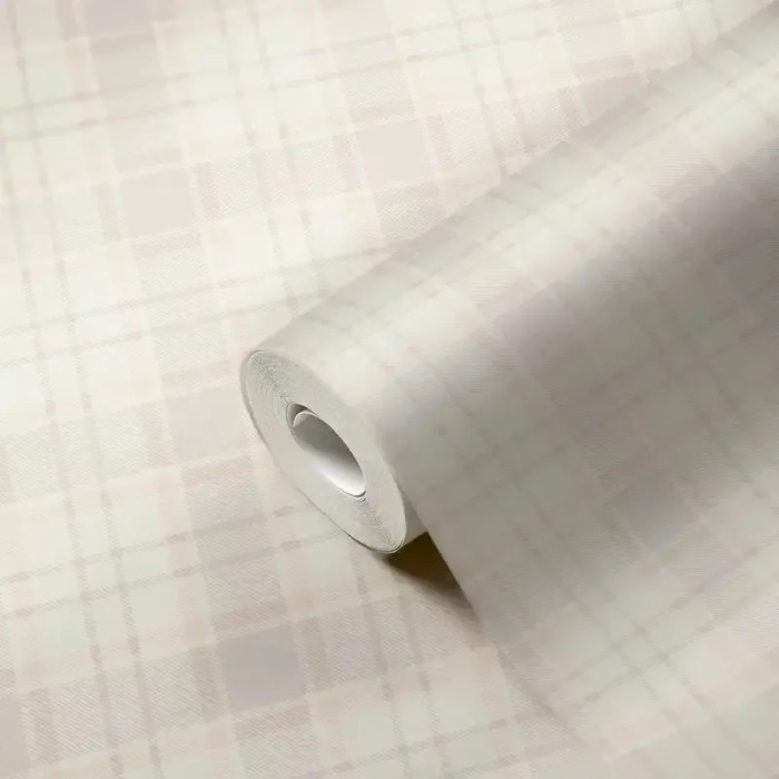 As Creation|Papier Peint carreaux vichy beige, style romantique|Romantique