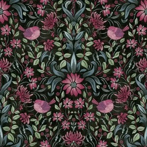 Casadeco|Papier peint floral avec motif de feuilles vertes|Papier Peint