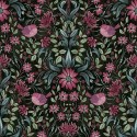As Creation|Papier Peint fleurs et oiseaux romantique noir|Romantique