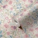 As Creation|Wallpaper multicolor with romantic flowers and birds|Romantic