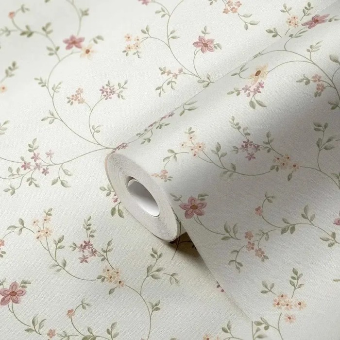 As Creation|Papier Peint petites fleurs romantiques blanches|Romantique