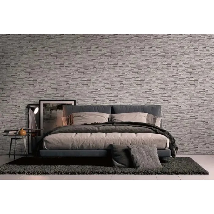 As Creation|Wallpaper rustic slate stone gray and beige|Stone Imitation