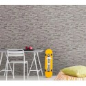 As Creation|Papier Peint pierre ardoise rustique gris et beige|Imitation Pierre