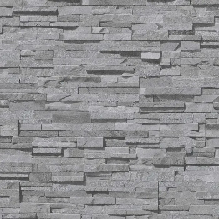 As Creation|Papel pintado piedra pizarra rústico gris|Imitacion Piedra