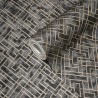 As Creation|Papier Peint mosaïque géométrique noir et doré|Géométrique