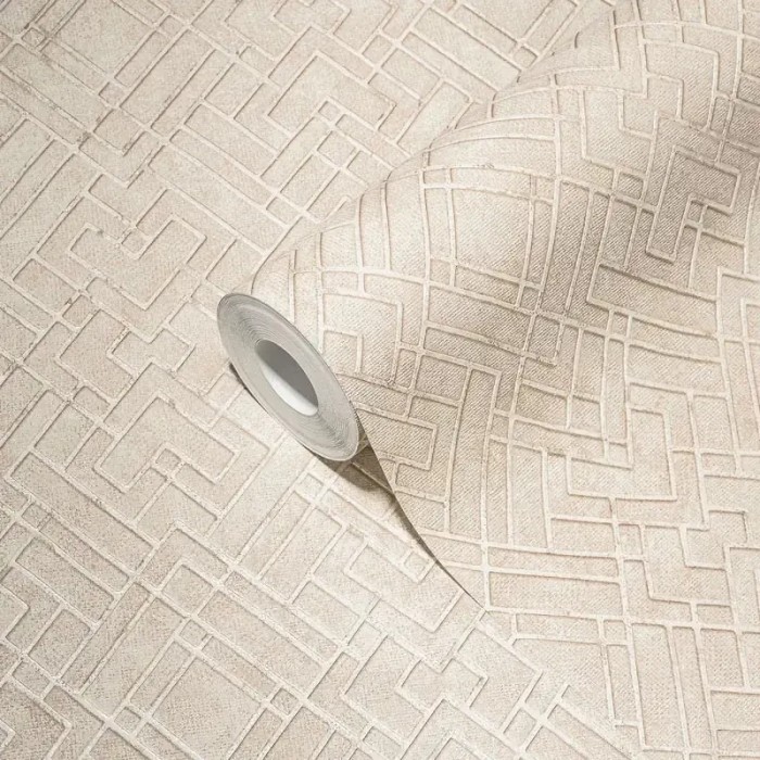 As Creation|Tapete geometrische Mosaik in Beige und Creme|Zeitgenössisch