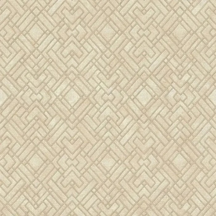 As Creation|Papel pintado mosáico geométrico beige y cámel|Geométrico