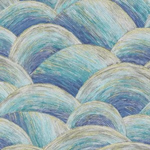 Casamance|Geometrische Tapete grün künstlerischer Herbin-Stil|Abstrakt