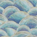 As Creation|Tapete Wellenform in Blau, Grün und Gold|Abstrakt