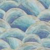 As Creation|Tapete Wellenform in Blau, Grün und Gold|Abstrakt