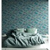 As Creation|Wallpaper wave shape blue, green, and gold|Abstract