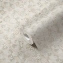 As Creation|Wallpaper minimalist romantic floral beige and white|Minimalist
