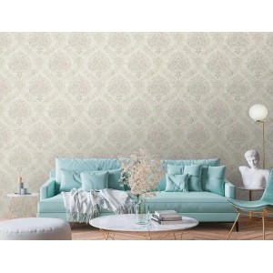 As Creation|Wallpaper black and gold damask medallions|Damask 2