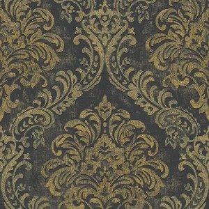 Casamance|Geometrische Tapete wassergrün-gold|Tapeten