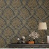 As Creation|Wallpaper white and gold damask style|Damask