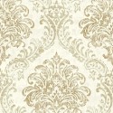 As Creation|Wallpaper green and gold damask style|Damask