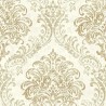 As Creation|Wallpaper green and gold damask style|Damask