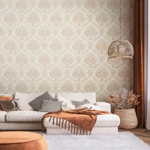 As Creation|Wallpaper black and gold damask medallions|Damask 2