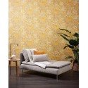 As Creation|Papel pintado flores estilo vintage amarillo|Papel Pintado