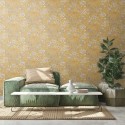 As Creation|Vintage style yellow floral wallpaper|Wallpaper