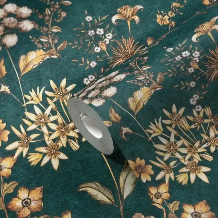 As Creation|Papier Peint fleurs sauvages vert|Papier Peint