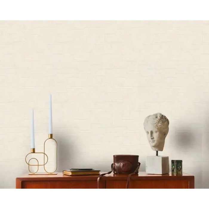 As Creation|Wallpaper Tetris modern style in white and cream|Modern