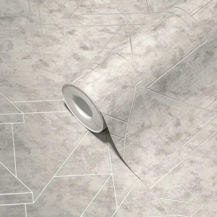 As Creation|Geometric contemporary style grey wallpaper|Contemporary