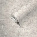 As Creation|Tapete geometrisches Design im zeitgenössischen Stil, grau|Zeitgenössisch