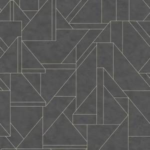 Papeldecor|Modern Art Deco Style Blue and Green Wallpaper|Wallpaper