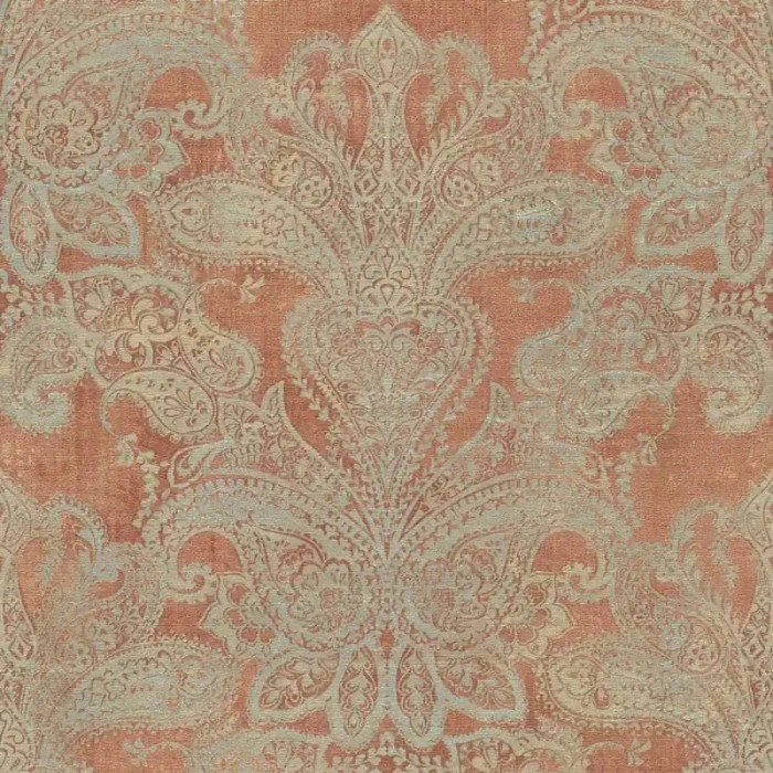 Papel pintado estilo damasco arabesco naranja y óxido - As Creation Metropolitan Stories 3 391192