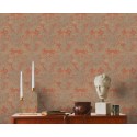 As Creation|Wallpaper in orange and rust arabesque damask style|Damask
