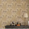 As Creation|Papier Peint style damas arabesque marron et ocre|Damas