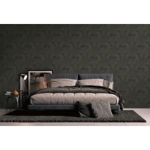 Grandeco|Boho-style taupe floral wallpaper|Wallpaper 2