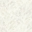 As Creation|Wallpaper cream and silver fern leaves|Scandinavian
