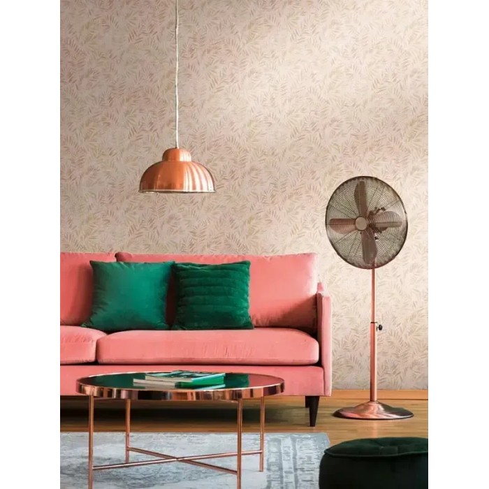 Papel pintado estilo floral nórdico rosa y dorado - As Creation Metropolitan Stories 3 391203