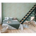 As Creation|Wallpaper ferns in Nordic style turquoise and gold|Scandinavian
