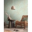 As Creation|Wallpaper ferns in Nordic style turquoise and gold|Scandinavian