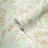 As Creation|Wallpaper ferns in Nordic style turquoise and gold|Scandinavian