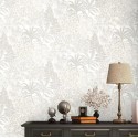As Creation|Papier peint floral blanc et gris argenté|Papier Peint