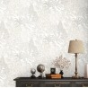 As Creation|Papier peint floral blanc et gris argenté|Papier Peint