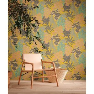 Papeldecor|Papier peint floral style japonais bleu|Papier Peint 2