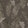 As Creation|Papier Peint feuilles de bananier tropical marron et gris taupe|Ethnique
