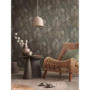 Papeldecor|Papier Peint motifs arabesques bleu métallisé|Papier Peint 2