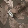 As Creation|Papier Peint feuilles de bananier tropical marron et gris taupe|Ethnique